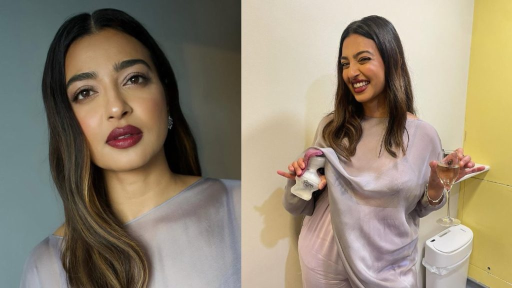 Radhika Apte gets slack after posting picture of pumping breastmilk while drinking alcohol